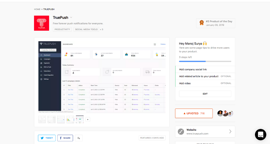 Our accidental checklist for landing on №.3 on producthunt.com