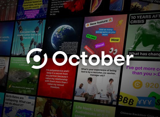 October — visual and pseudonymous social network