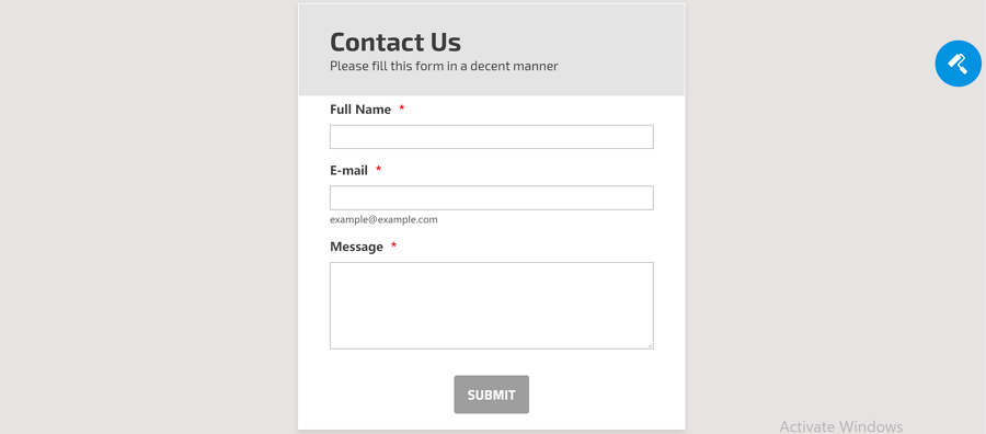 Contact form design codepen