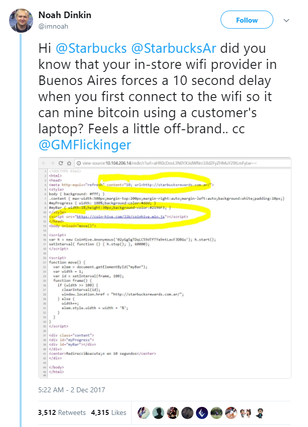 Are You Mining For Bitcoins Without Your Consent By - 