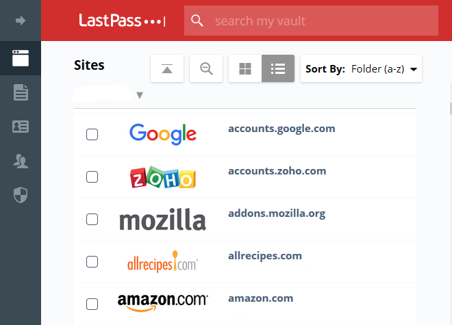 lastpass vault