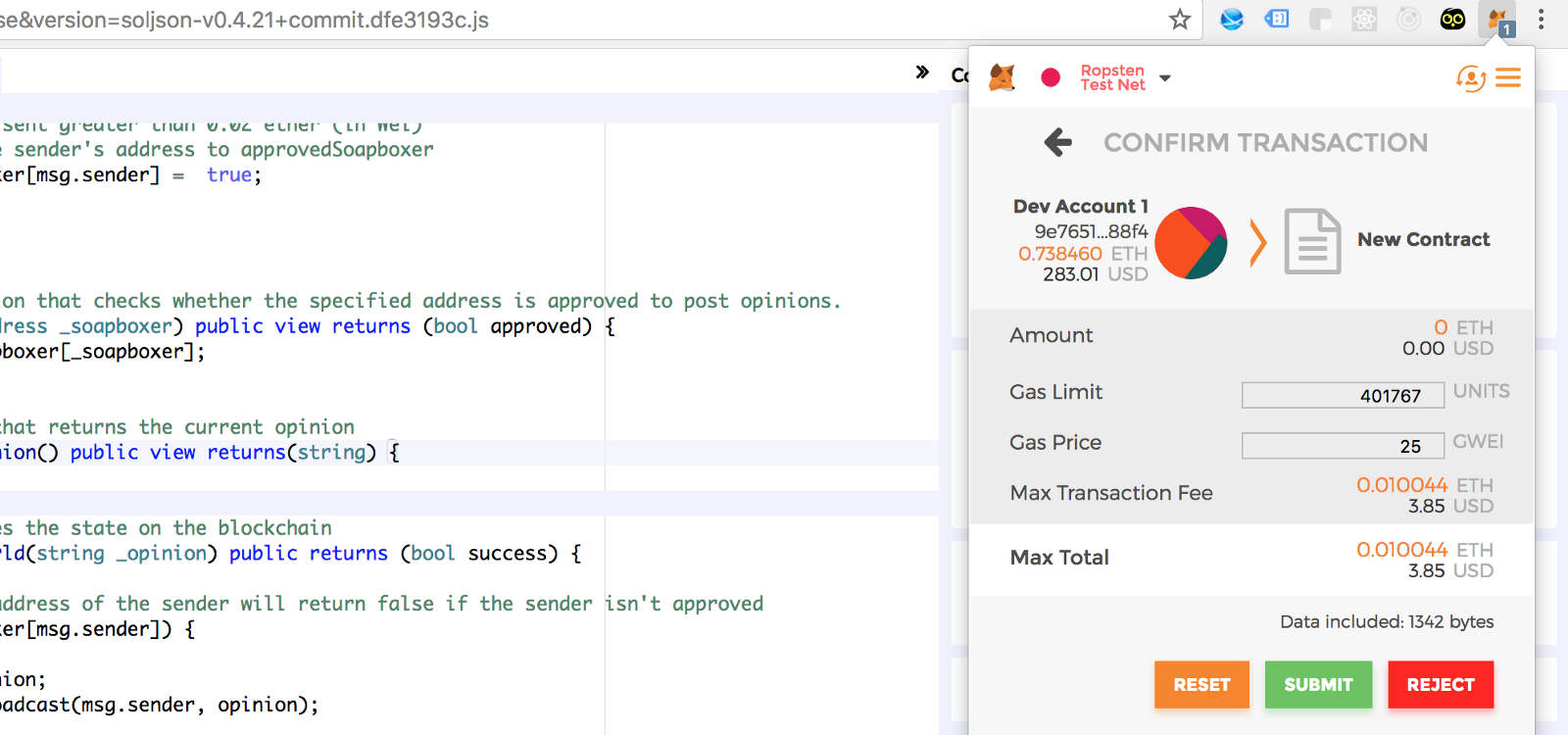 python call ethereum contract function metamask