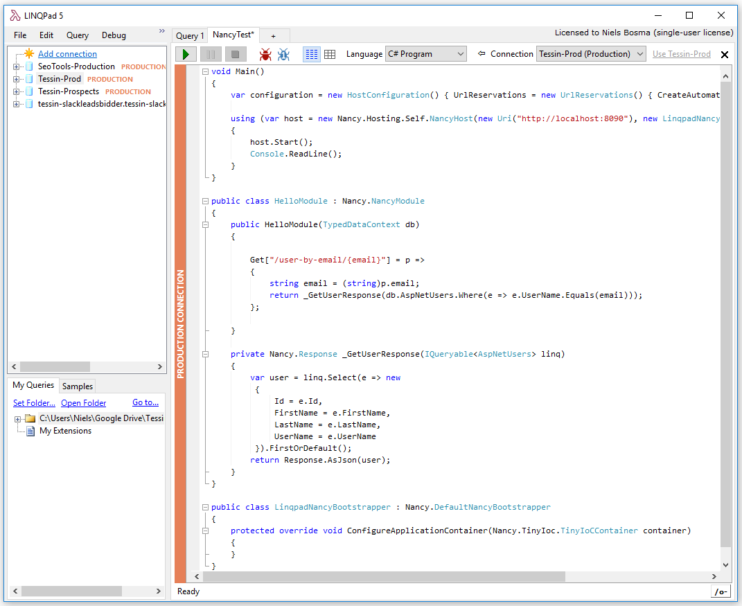 My holy grail: Connect Excel with LINQPad