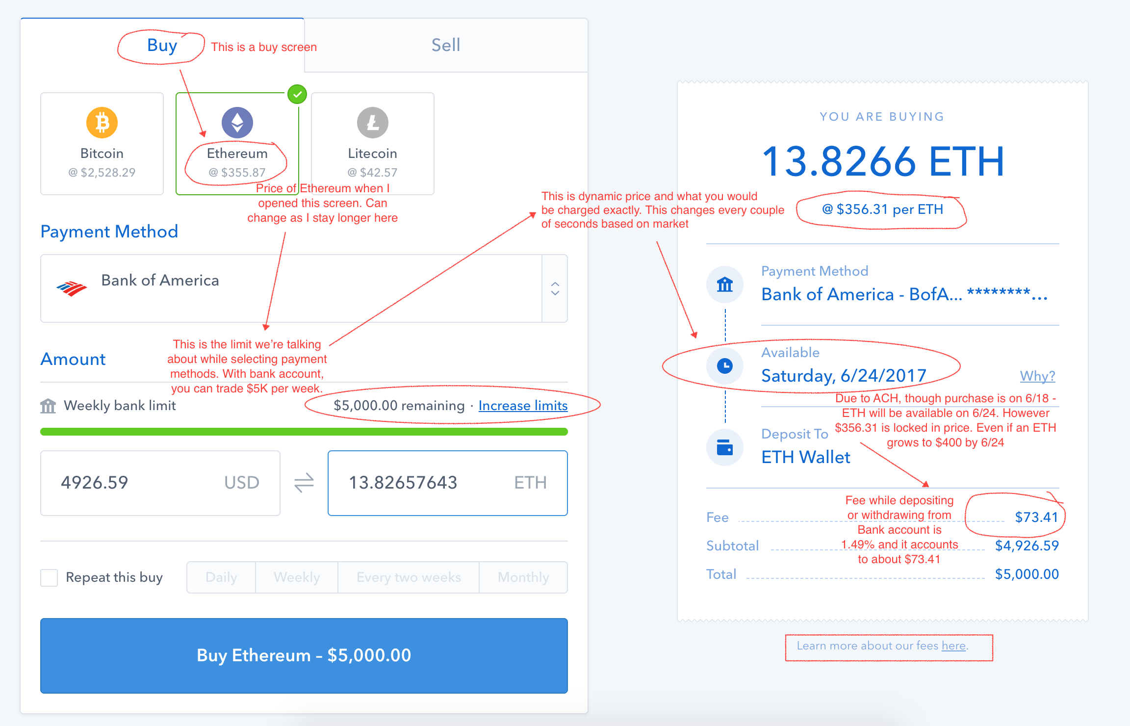 Coinbase lets you convert one cryptocurrency into another