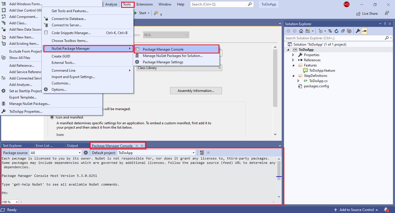 selenium c# visual studio